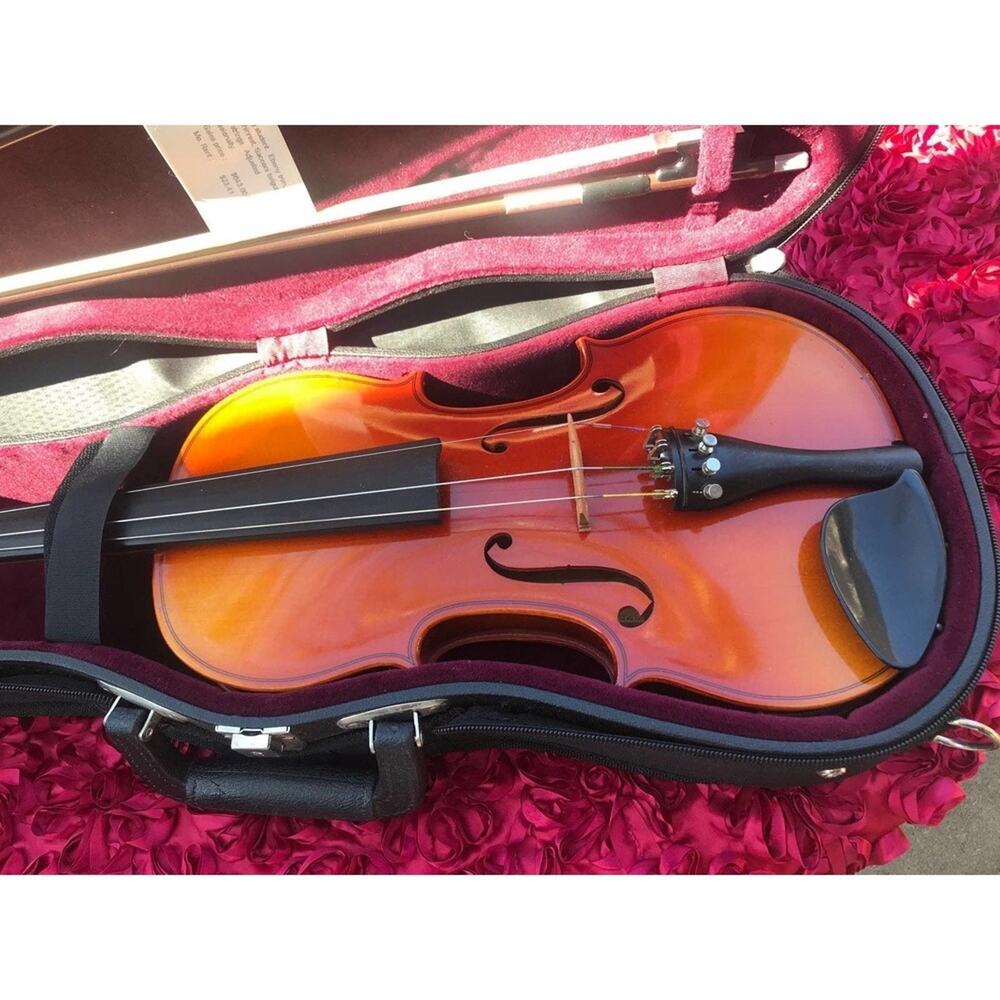 VIOLIN SUZUKI🎁 #220/#202 GLASSER HORSEHAIR BOW with CARRY CASE LIKE NEW